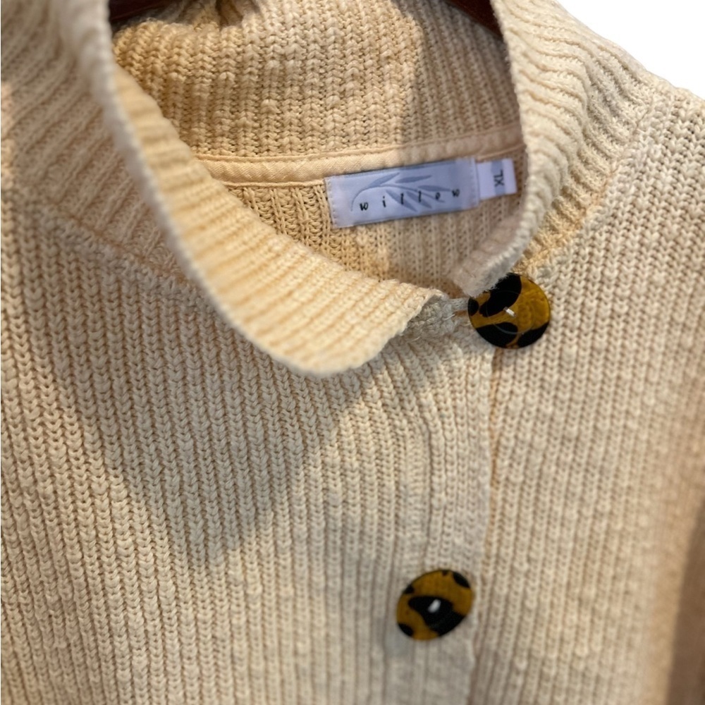 Willow Anthropologie sweater /Cardigan size XL yellow - Picture 5 of 11